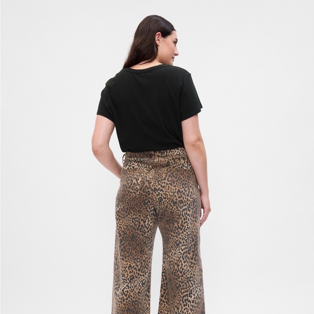 NWT GAP Leopard Print Baggy Mid Rise Denim Sz USW 35/20 Reg length. SOLD OUT - Picture 6 of 12